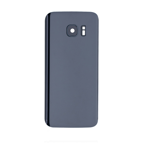 Back Cover With Camera Lens Compatible for Samsung Galaxy S7 - Black
