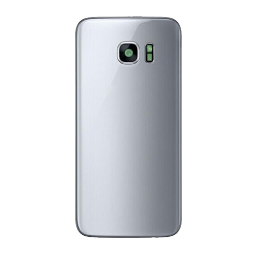 Back Cover With Camera Lens Compatible for Samsung Galaxy S7 - Silver