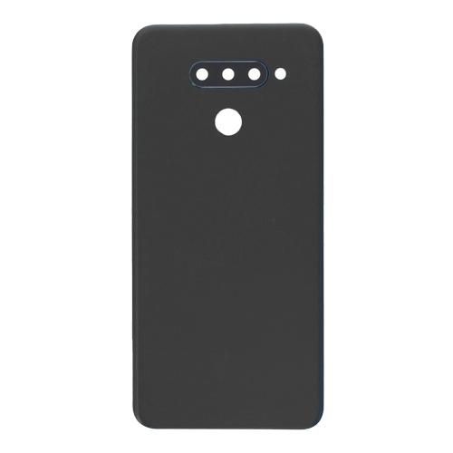 Back Cover With Camera Lens Compatible for LG Q60 - Black