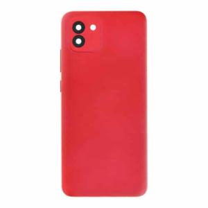 Back Cover With Camera Lens Compatible for Samsung Galaxy A03 (A035 / 2022) - Red