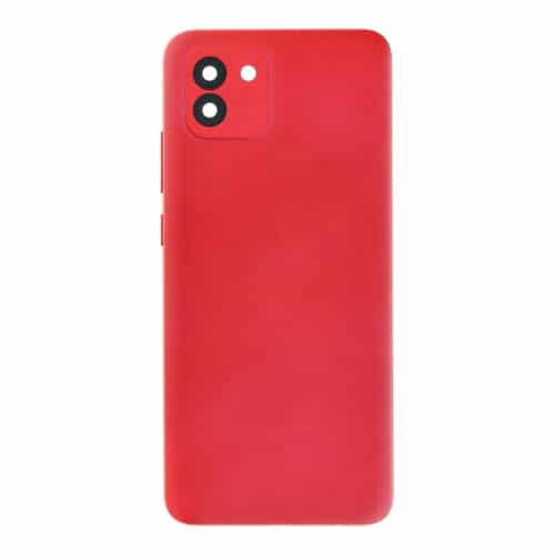 Back Cover With Camera Lens Compatible for Samsung Galaxy A03 (A035 / 2022) - Red