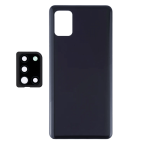 Back Cover With Camera Lens Compatible for Samsung Galaxy A31 (A315 / 2020) - Black