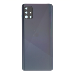 Back Cover With Camera Lens Compatible for Samsung Galaxy A51 4G (A515 / 2019) - Prism Crush Black