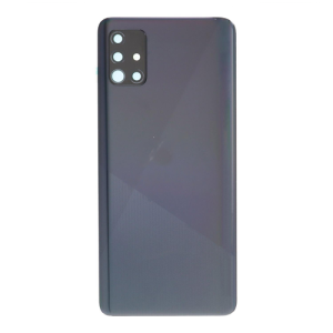 Back Cover With Camera Lens Compatible for Samsung Galaxy A51 4G (A515 / 2019) - Prism Crush Black