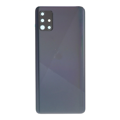 Back Cover With Camera Lens Compatible for Samsung Galaxy A51 4G (A515 / 2019) - Prism Crush Black
