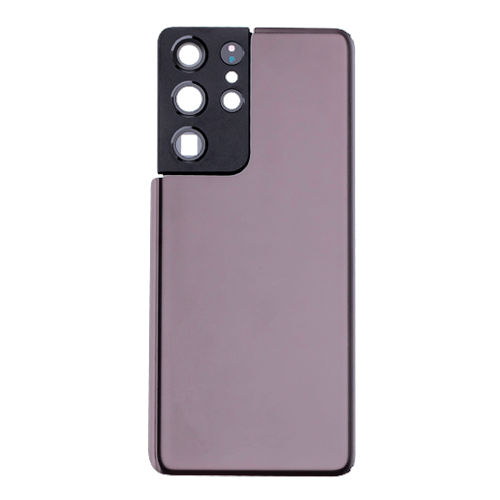 Back Cover With Camera Lens Compatible for Samsung Galaxy S21 Ultra 5G - Phantom Brown