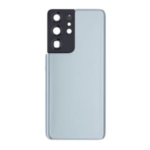 Back Cover With Camera Lens Compatible for Samsung Galaxy S21 Ultra 5G - Titanium