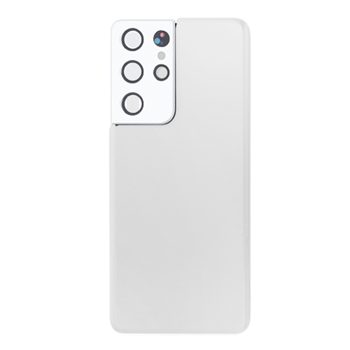 Back Cover With Camera Lens Compatible for Samsung Galaxy S21 Ultra 5G - White