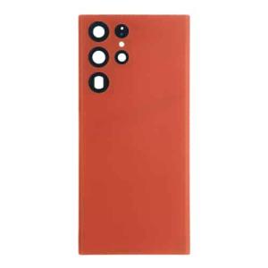 Back Cover With Camera Lens Compatible for Samsung Galaxy S22 Ultra 5G - Red