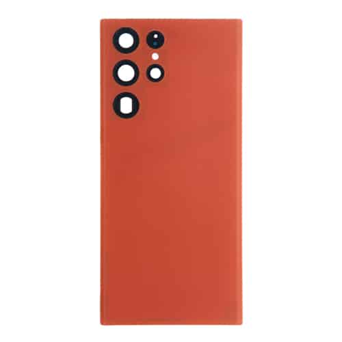 Back Cover With Camera Lens Compatible for Samsung Galaxy S22 Ultra 5G - Red