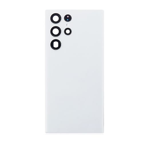 Back Cover With Camera Lens Compatible for Samsung Galaxy S22 Ultra 5G - White