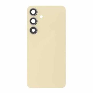 Back Cover With Camera Lens Compatible for Samsung Galaxy S24 Plus 5G - Amber Yellow