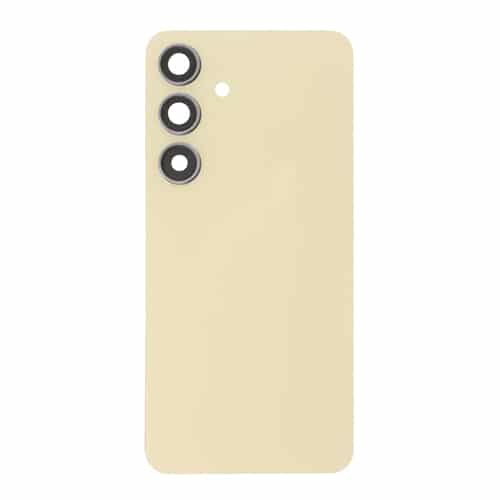 Back Cover With Camera Lens Compatible for Samsung Galaxy S24 5G - Amber Yellow