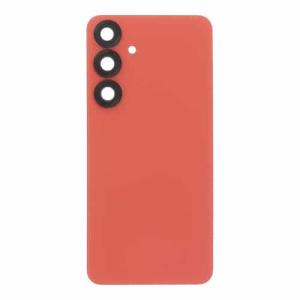 Back Cover With Camera Lens Compatible for Samsung Galaxy S25 Plus 5G - Coral Red