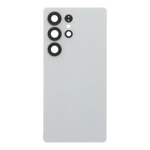 Back Cover With Camera Lens Compatible for Samsung Galaxy S25 Ultra 5G - Titanium Whitesilver
