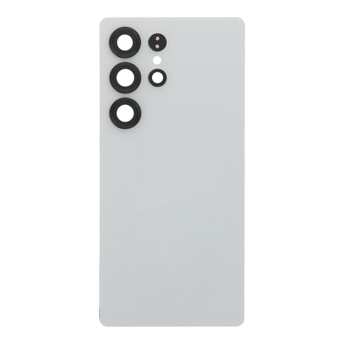 Back Cover With Camera Lens Compatible for Samsung Galaxy S25 Ultra 5G - Titanium Whitesilver