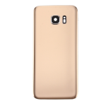 Back Cover With Camera Lens Compatible for Samsung Galaxy S7 Edge - Golden