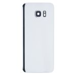 Back Cover With Camera Lens Compatible for Samsung Galaxy S7 Edge - Silver