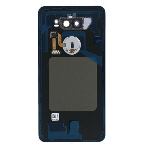 Back Cover With Camera Lens and Fingerprint Flex Compatible for LG V30 (ORG) - Black