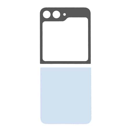 Back Cover with Camera Lens Compatible for Samsung Galaxy Z Flip 6 5G - Blue