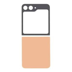 Back Cover with Camera Lens Compatible for Samsung Galaxy Z Flip 6 5G - Peach