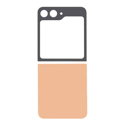 Back Cover with Camera Lens Compatible for Samsung Galaxy Z Flip 6 5G - Peach