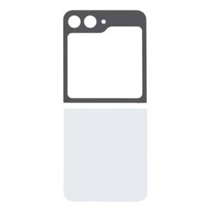Back Cover with Camera Lens Compatible for Samsung Galaxy Z Flip 6 5G - White