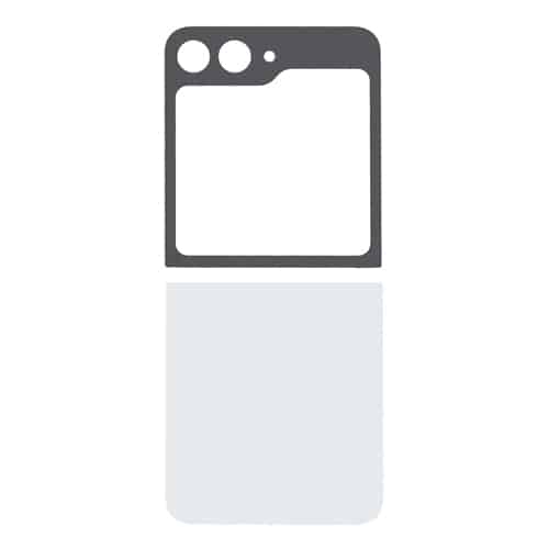 Back Cover with Camera Lens Compatible for Samsung Galaxy Z Flip 6 5G - White