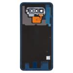 Back Cover with Camera Lens and Fingerprint Scanner Flex Compatible for LG Q70 (US Version) - Black