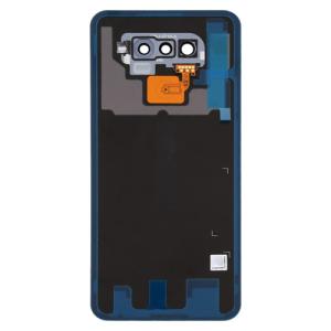 Back Cover with Camera Lens and Fingerprint Scanner Flex Compatible for LG Q70 (US Version) - Black