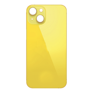 Back Glass Compatible for iPhone 14 (Large Camera Hole) (Aftermarket) - Yellow