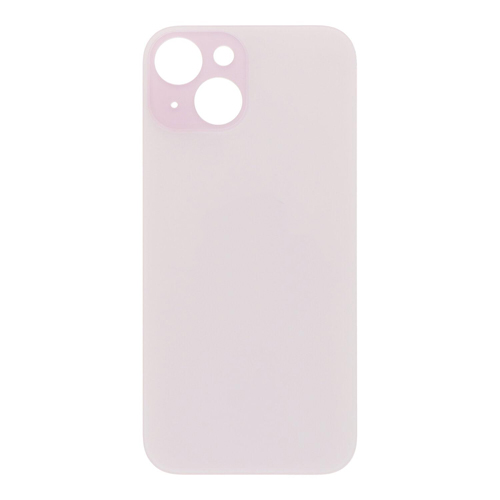 Back Glass Compatible for iPhone 15 (Large Camera Hole) (Aftermarket) - Pink