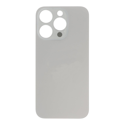 Back Glass Compatible for iPhone 15 Pro (Large Camera Hole) (Aftermarket) - Natural Titanium