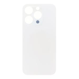 Back Glass Compatible for iPhone 15 Pro (Large Camera Hole) (Aftermarket) - White Titanium