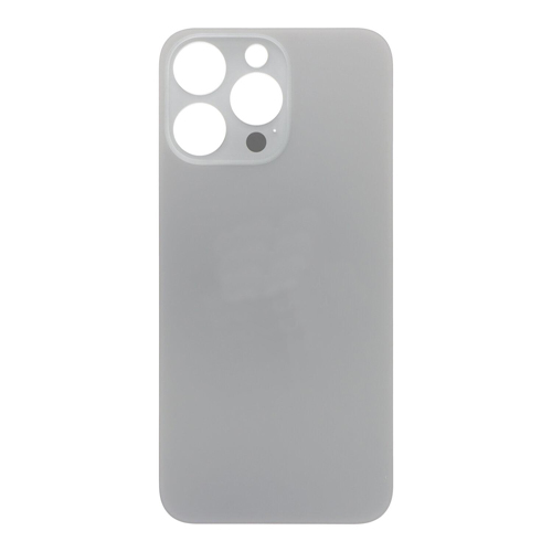 Back Glass Compatible for iPhone 15 Pro Max (Large Camera Hole) (Aftermarket) - Natural Titanium