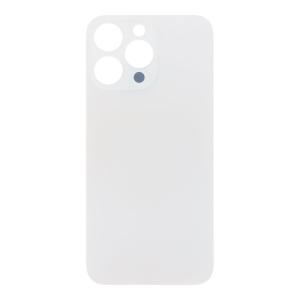 Back Glass Compatible for iPhone 15 Pro Max (Large Camera Hole) (Aftermarket) - White Titanium