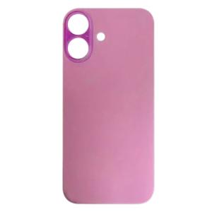 Back Glass Compatible for iPhone 16 (Large Camera Hole) (Aftermarket) - Pink