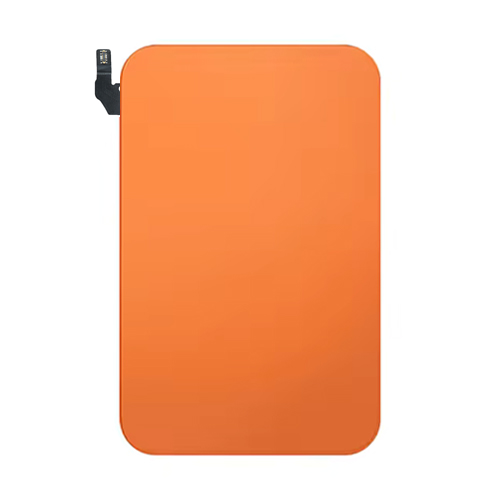 Back Glass With Steel Plate, Wireless NFC MagSafe Magnet Flex Pre-Installed Compatible for iPhone 17 Pro Max - Cosmic Orange