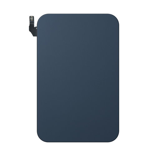 Back Glass With Steel Plate, Wireless NFC MagSafe Magnet Flex Pre-Installed Compatible for iPhone 17 Pro Max - Deep Blue