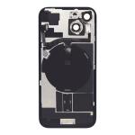 Back Glass With Steel Plate, Wireless NFC MagSafe Magnet and Flashlight Flex Pre-Installed Compatible for iPhone 15 - Midnight