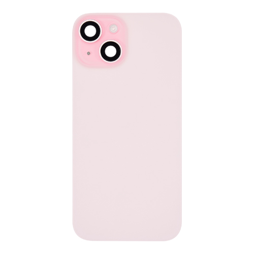 Back Glass With Steel Plate, Wireless NFC MagSafe Magnet and Flashlight Flex Pre-Installed Compatible for iPhone 15 - Pink