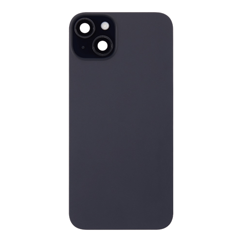 Back Glass With Steel Plate, Wireless NFC MagSafe Magnet and Flashlight Flex Pre-Installed Compatible for iPhone 15 Plus - Black