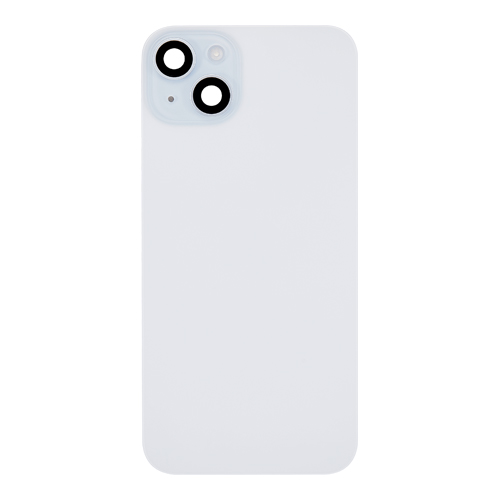 Back Glass With Steel Plate, Wireless NFC MagSafe Magnet and Flashlight Flex Pre-Installed Compatible for iPhone 15 Plus - Blue