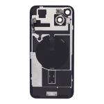 Back Glass With Steel Plate, Wireless NFC MagSafe Magnet and Flashlight Flex Pre-Installed Compatible for iPhone 15 Plus - Pink