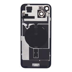 Back Glass With Steel Plate, Wireless NFC MagSafe Magnet and Flashlight Flex Pre-Installed Compatible for iPhone 15 Plus - Pink