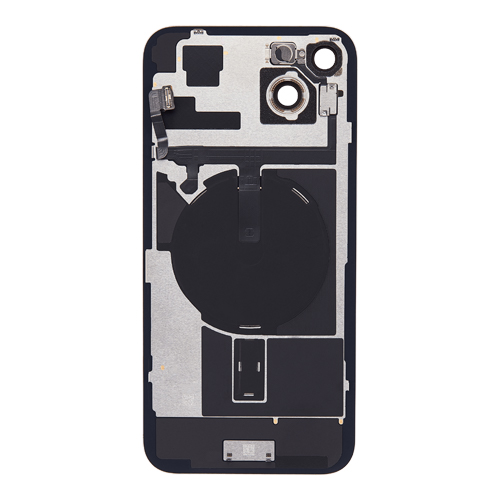 Back Glass With Steel Plate, Wireless NFC MagSafe Magnet and Flashlight Flex Pre-Installed Compatible for iPhone 15 Plus - Pink
