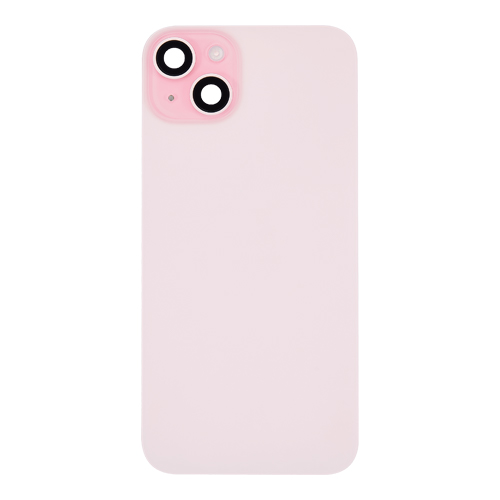Back Glass With Steel Plate, Wireless NFC MagSafe Magnet and Flashlight Flex Pre-Installed Compatible for iPhone 15 Plus - Pink