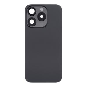 Back Glass With Steel Plate and MagSafe Magnet Compatible for iPhone 15 Pro (Premium) - Black Titanium