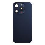 Back Glass With Steel Plate, Wireless NFC MagSafe Magnet and Flashlight Flex Pre-Installed Compatible for iPhone 15 Pro - Blue Titanium