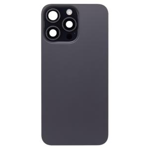 Back Glass With Steel Plate, Wireless NFC MagSafe Magnet and Flashlight Flex Pre-Installed Compatible for iPhone 15 Pro Max - Black Titanium